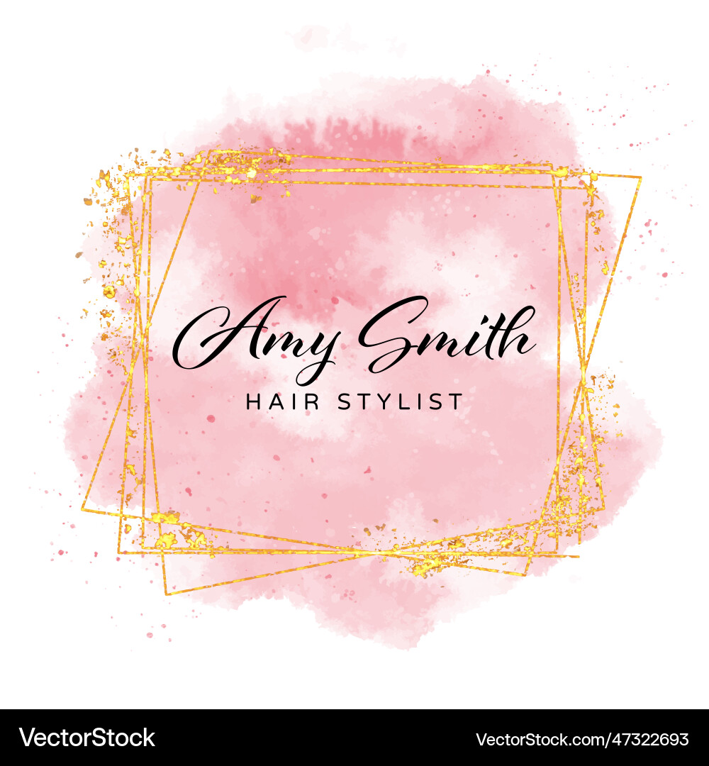 Elegante handgemalte Aquarell Logo Design Elegante handgemalte Aquarell Logo Design vektorbild