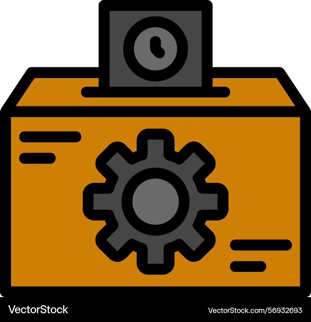 Experiencebox line filled style icon design vector image