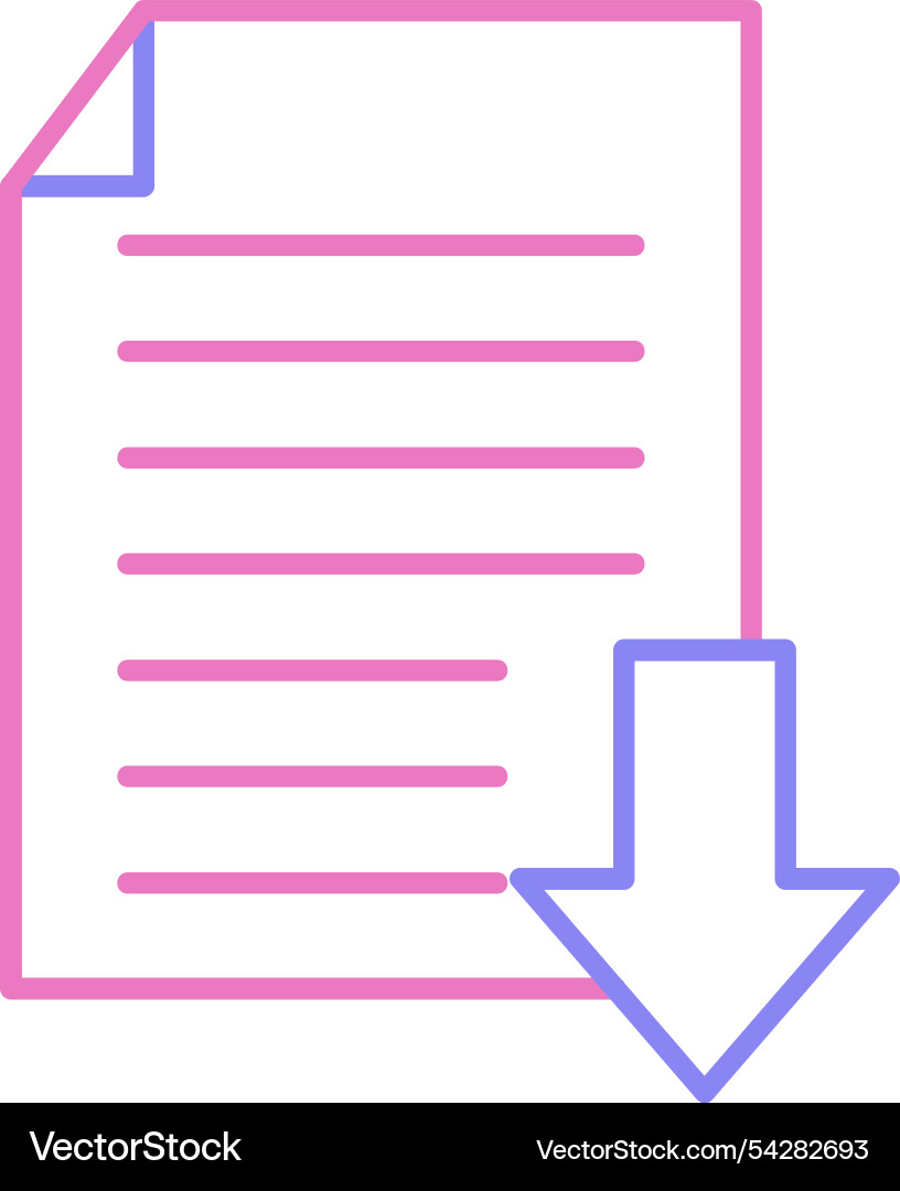 Export file line two colour icon vector image