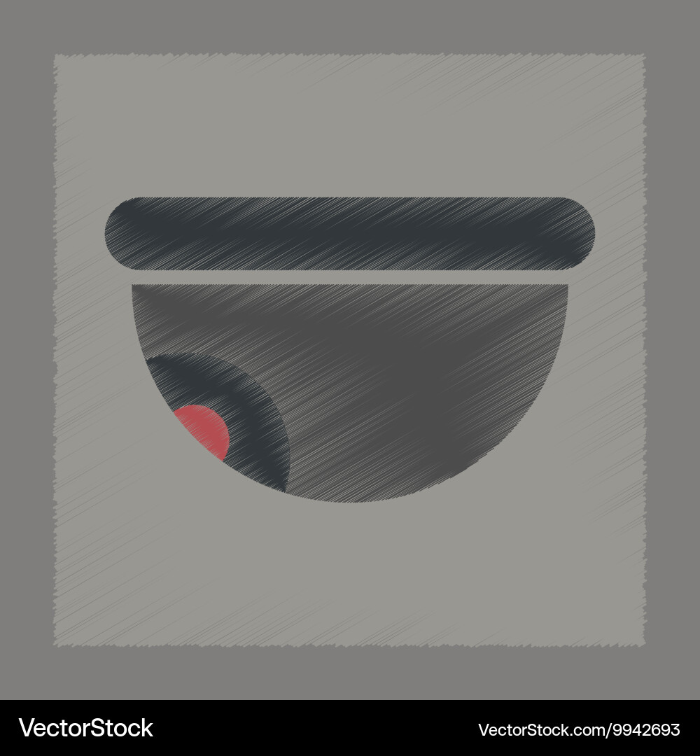 Flat shading style icon security camera Vector Image
