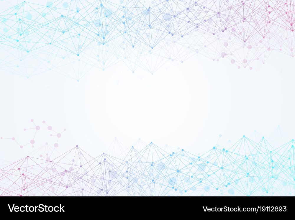 Geometric abstract background with connected line vector image
