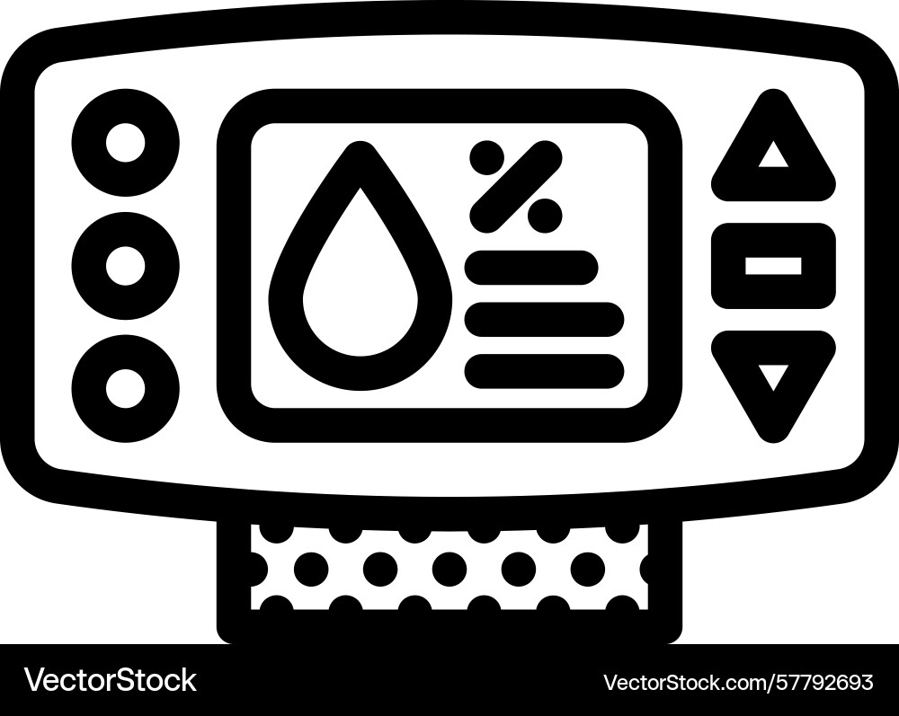 Humidity sensor module line icon vector image