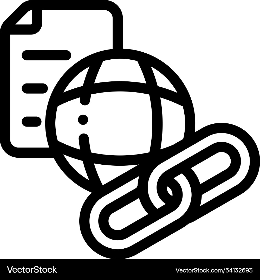 Hyperopia icon thin linear style design isolated Hyperopia icon thin linear style design isolated vector image