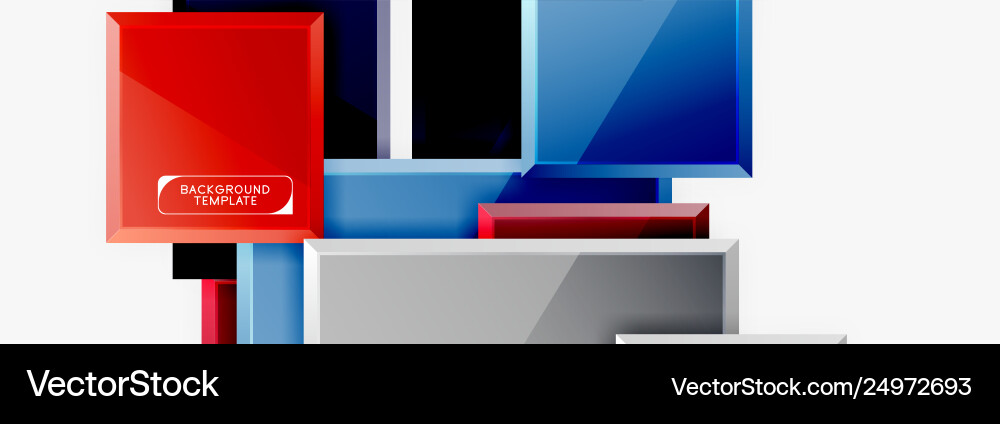 Minimal square banner abstract background Vector Image