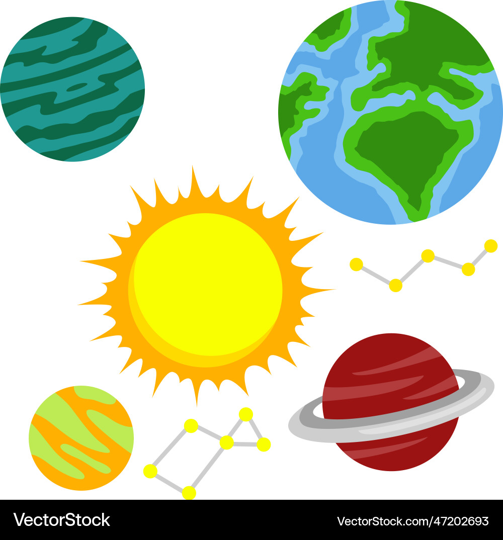Planet in our solar system outer space Vector Image