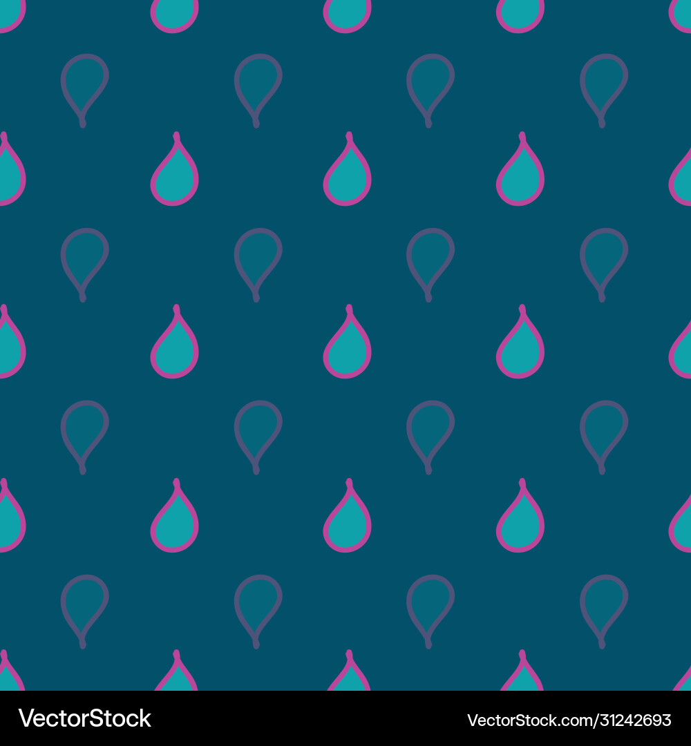 Seamless pattern with raindrops in rows Seamless pattern with raindrops in rows vector image