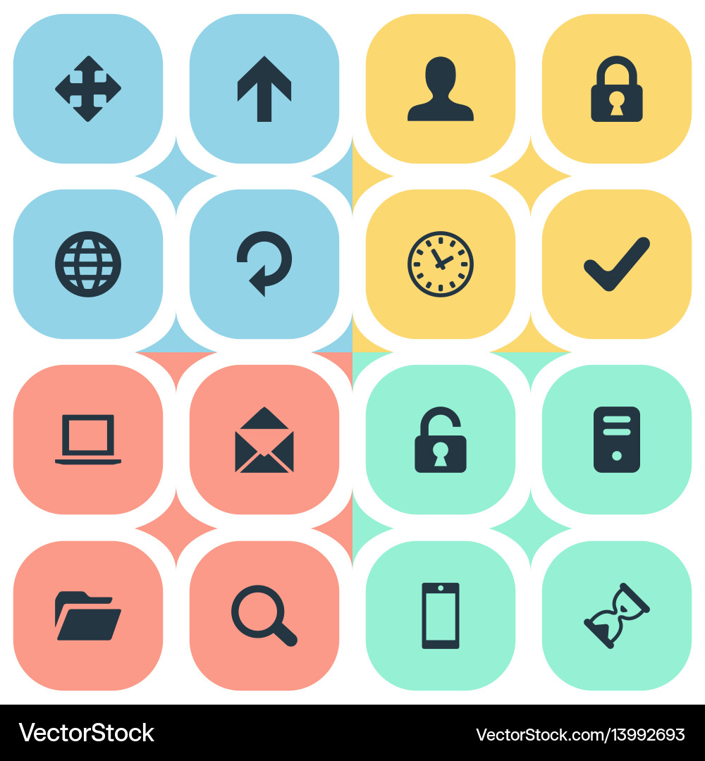 Set of simple practice icons Set of simple practice icons vector image
