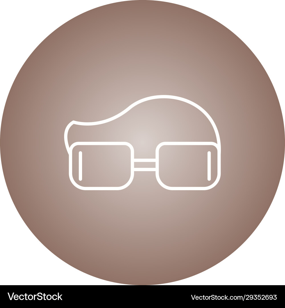 Unique googles line icon vector image