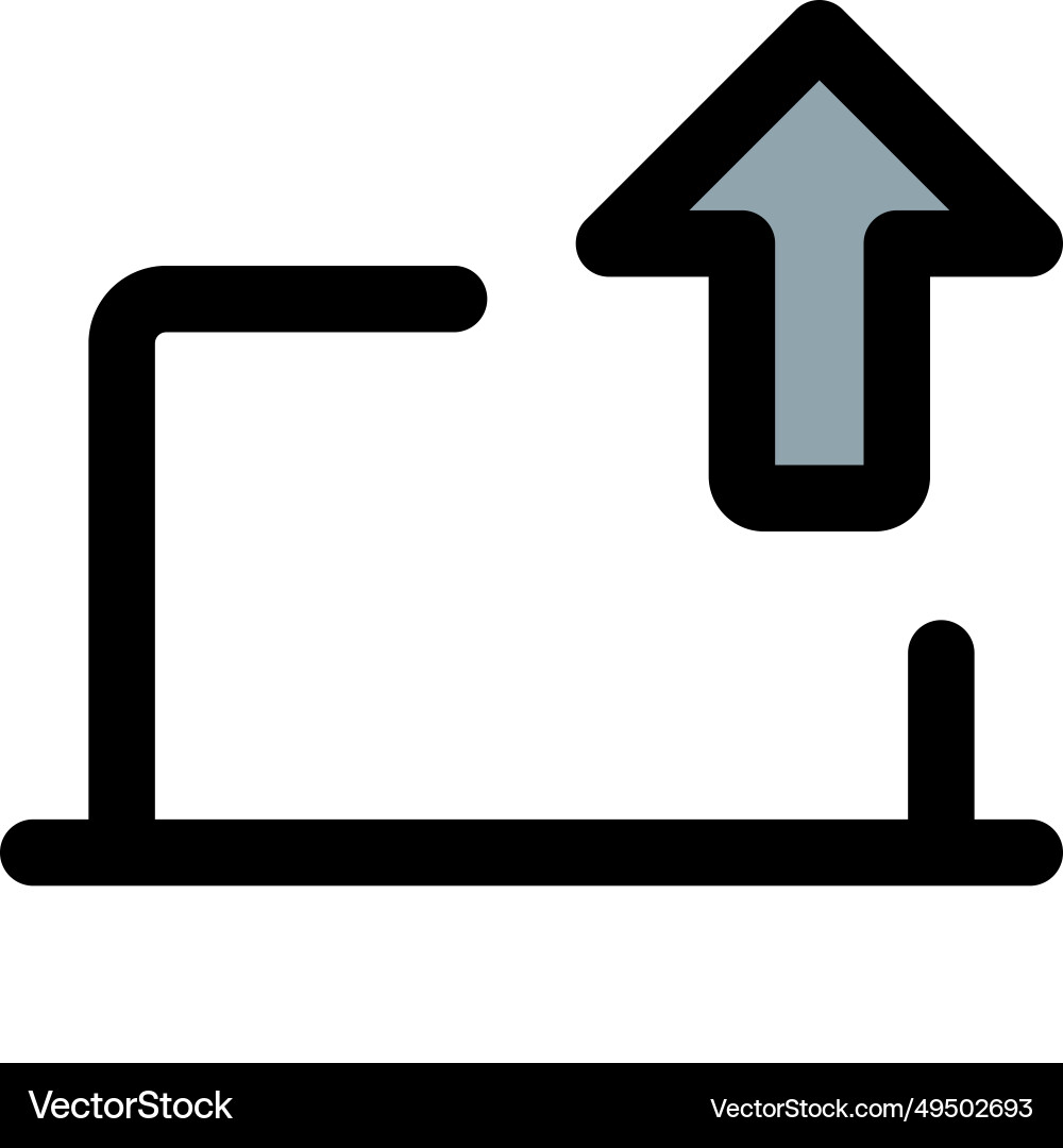 Uploading files or data using the laptop vector image