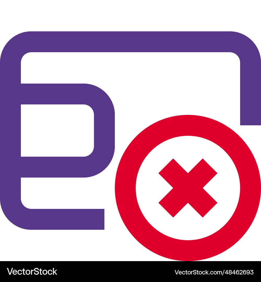 Wallet discarded for being not in use Vector Image