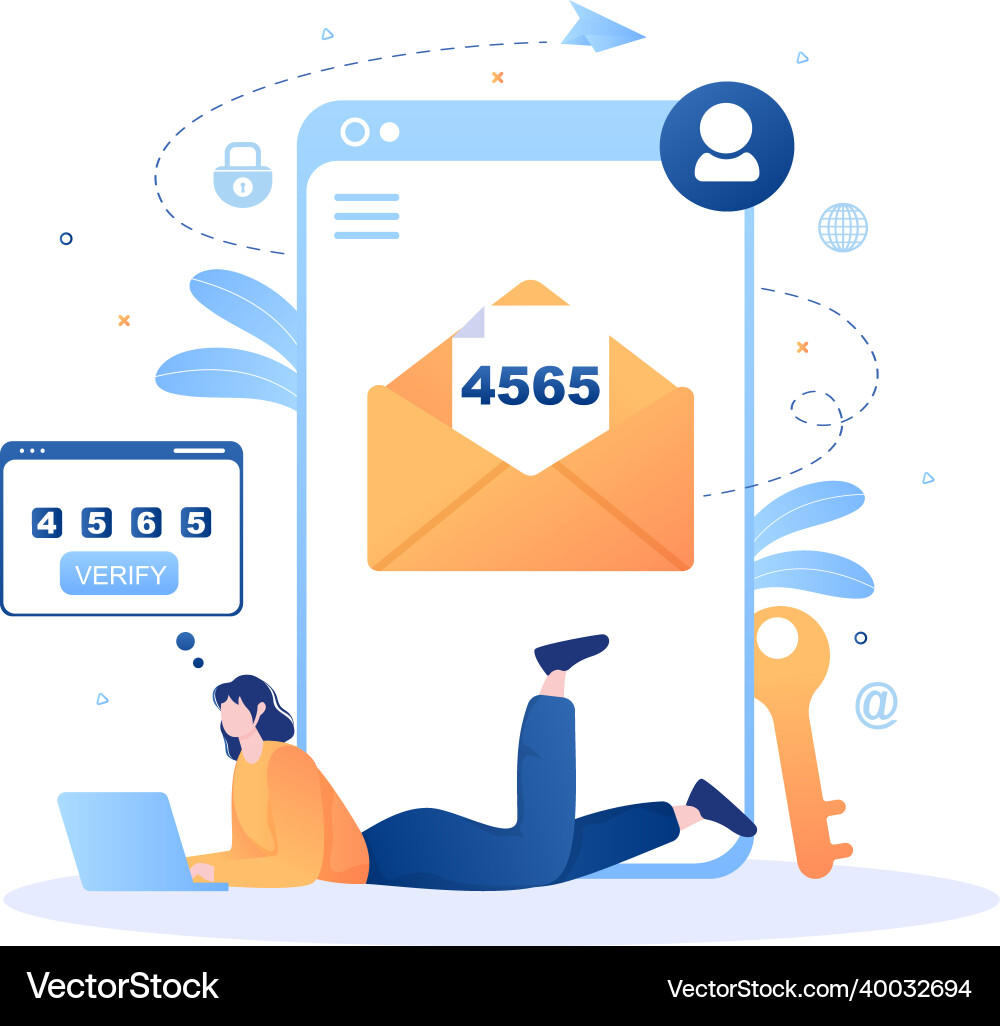 2fa two steps authentication password secure 2fa two steps authentication password secure vector image