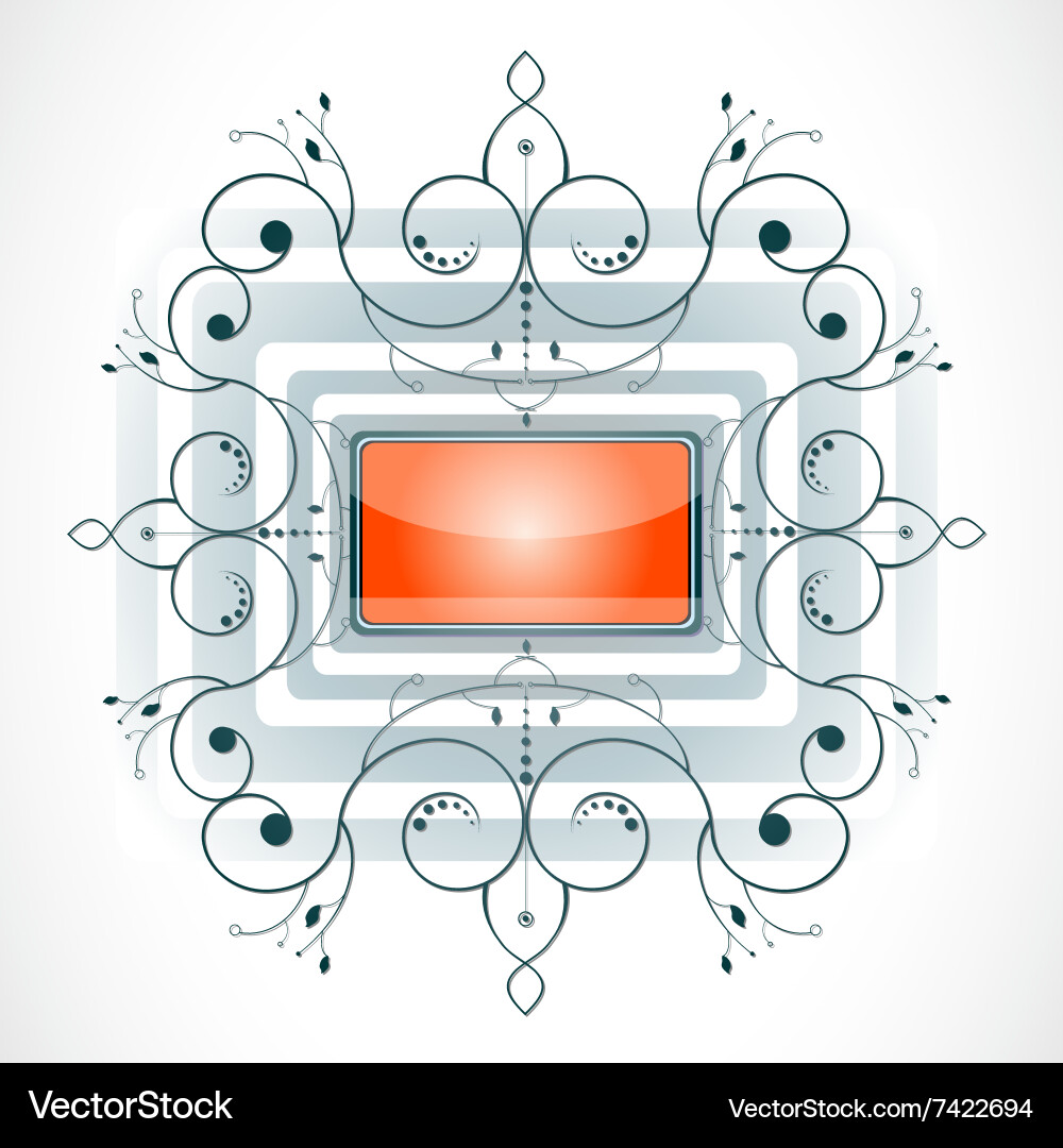 Abstract shape with frame Vector Image
