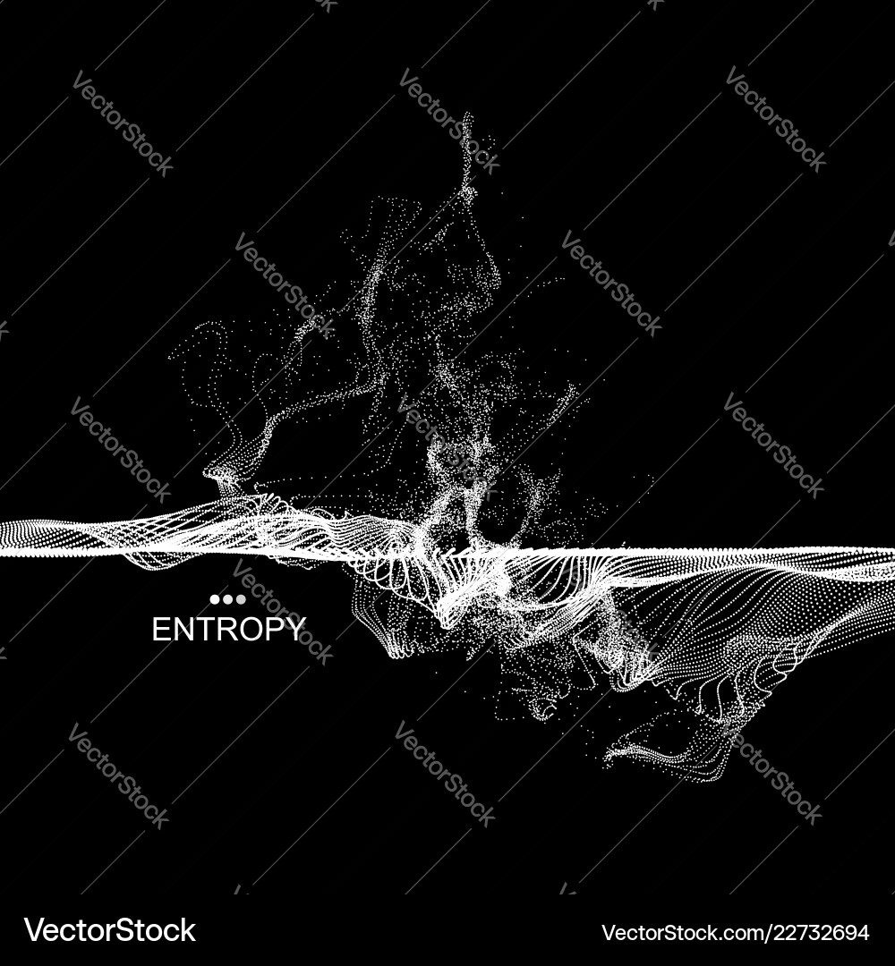 Array with dynamic emitted particles water splash Array with dynamic emitted particles water splash vector image