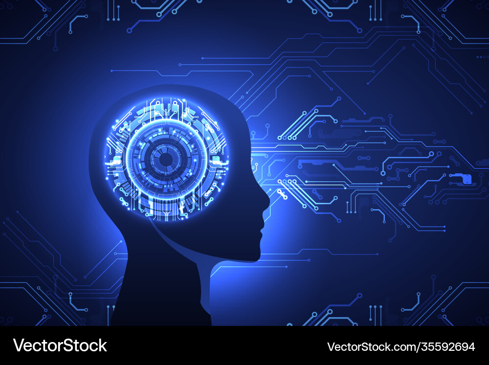 Artificial intelligence concept technology Vector Image