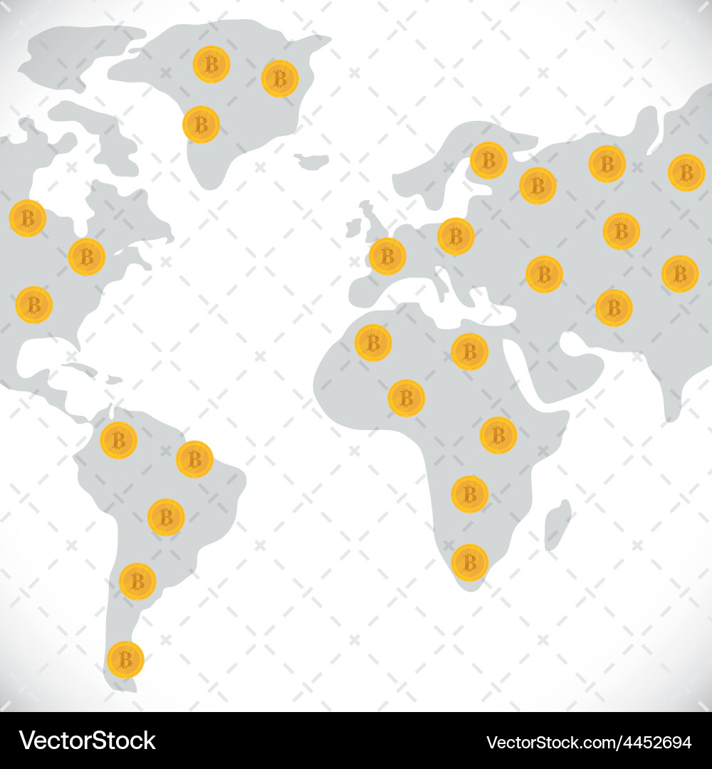 Bitcoin design Royalty Free Vector Image - VectorStock