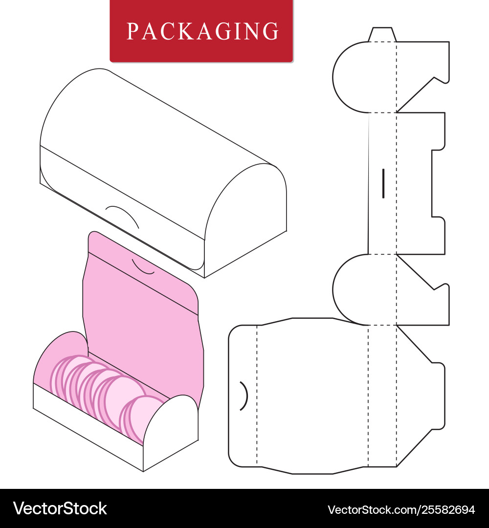 Boxpackage template isolated Boxpackage template isolated vector image