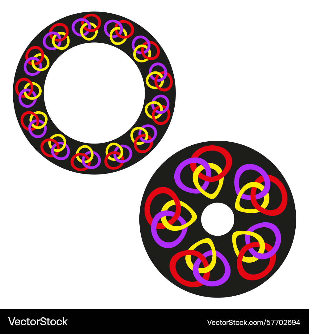 Circular pattern elements abstract ring design Circular pattern elements abstract ring design vector image