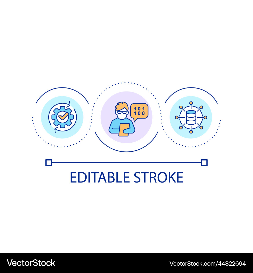 Database master loop concept icon Database master loop concept icon vector image