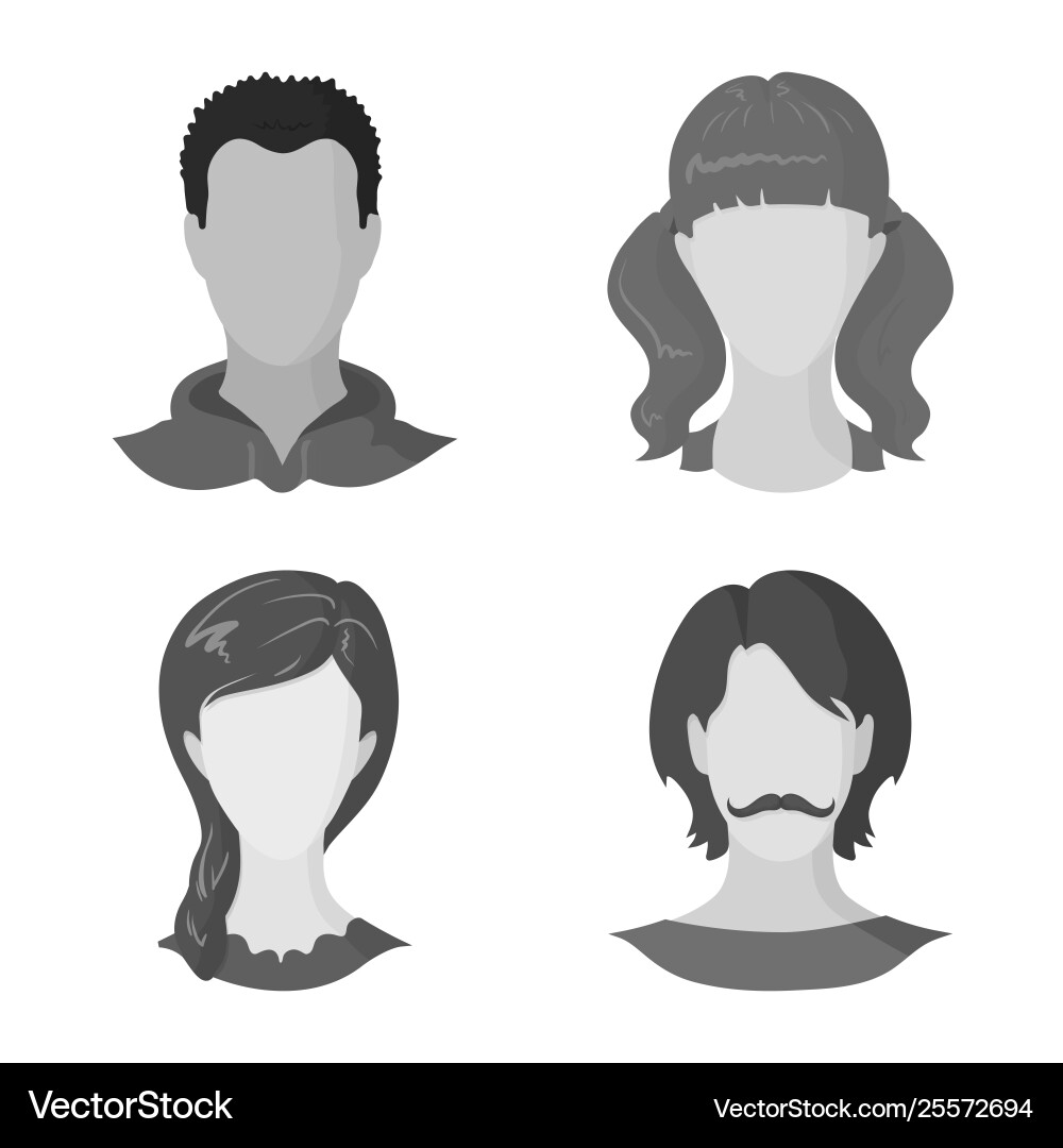 Design character and profile logo Design character and profile logo vector image