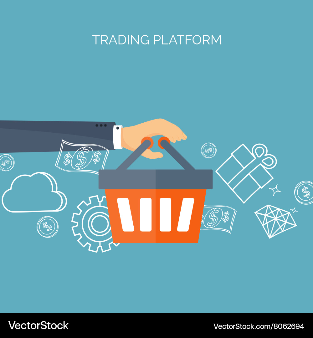 Flat header shopping web vector image