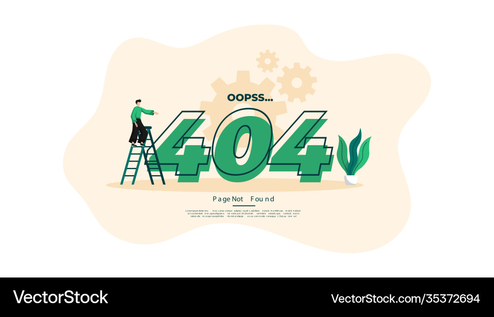Modern flat design 404 error page can be used Modern flat design 404 error page can be used Vector Image
