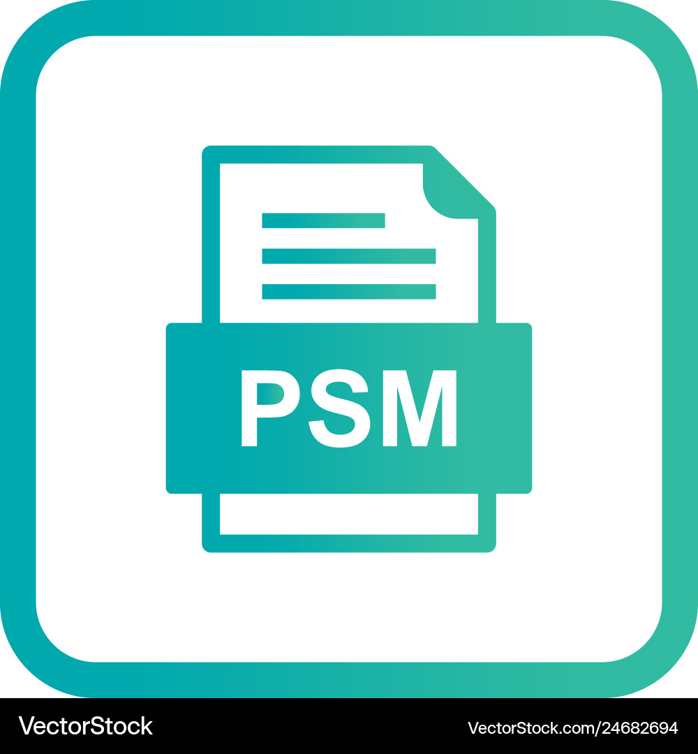 Psm file document icon Vector Image