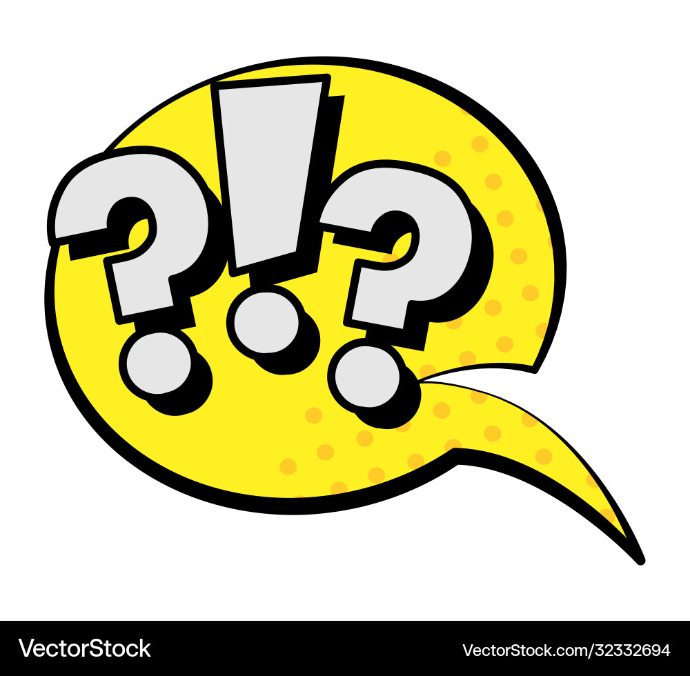 Question symbols - speech bubble in retro style Question symbols - speech bubble in retro style vector image
