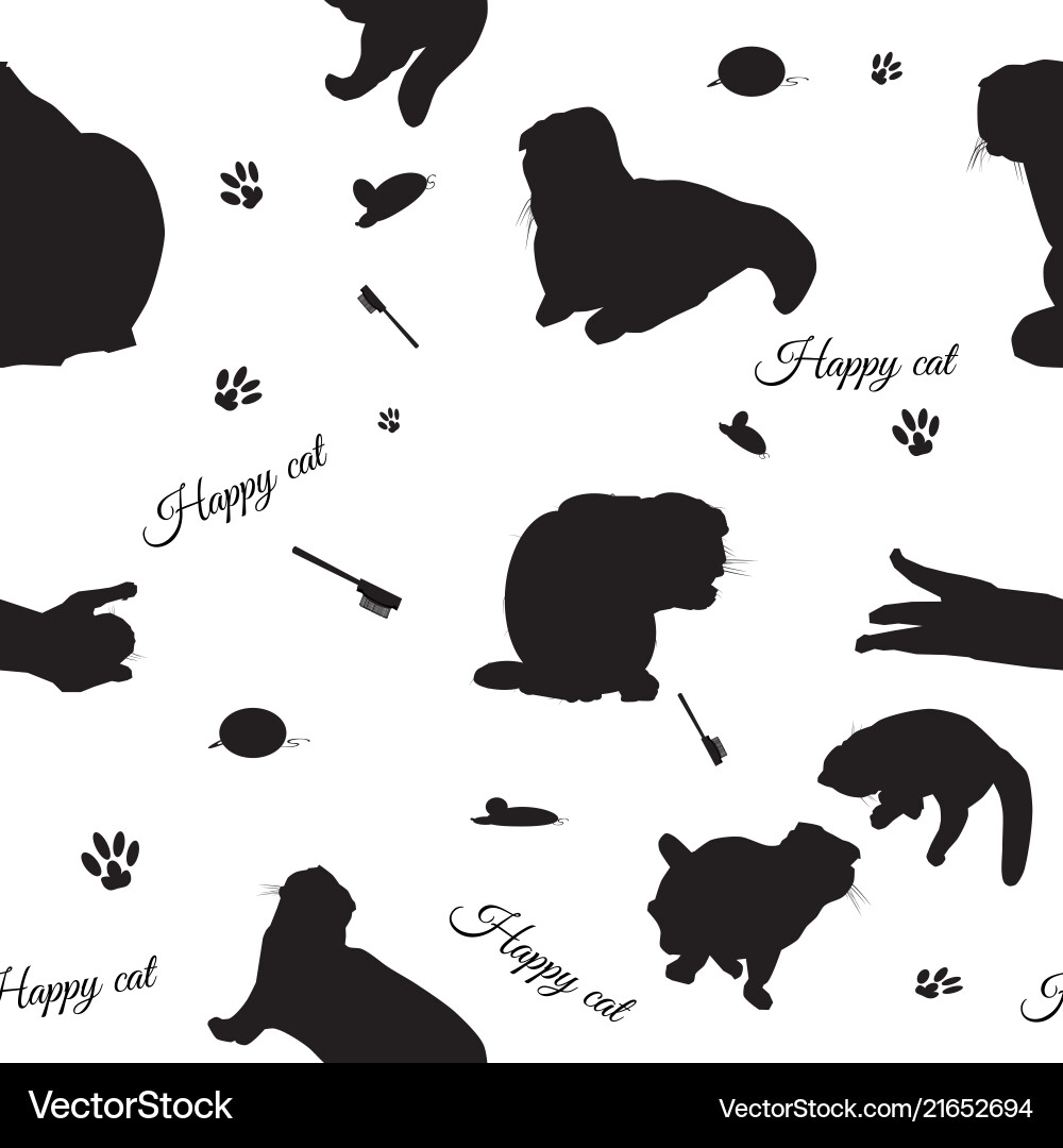 Seamless pattern with cats and stuff Seamless pattern with cats and stuff vector image