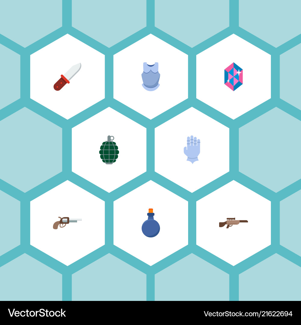 Set of game icons flat style symbols with body Set of game icons flat style symbols with body vector image