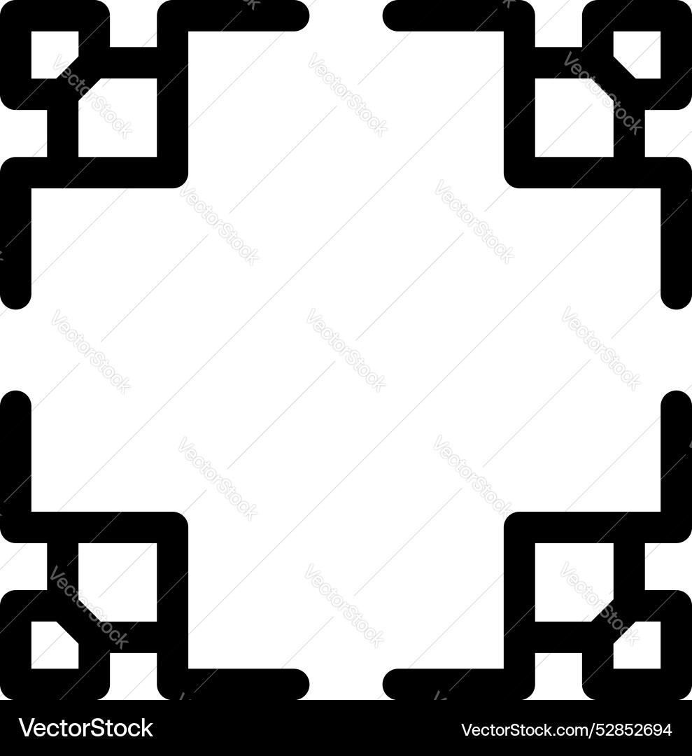 Square frame with abstract geometric pattern Square frame with abstract geometric pattern vector image