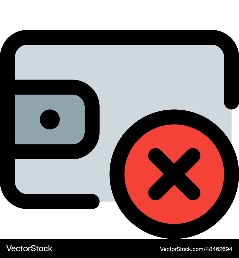 Wallet discarded for being not in use Vector Image