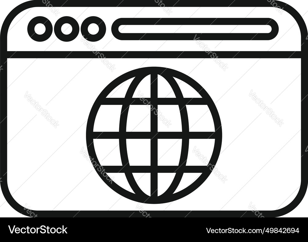 Web page internet icon outline data server Web page internet icon outline data server vector image