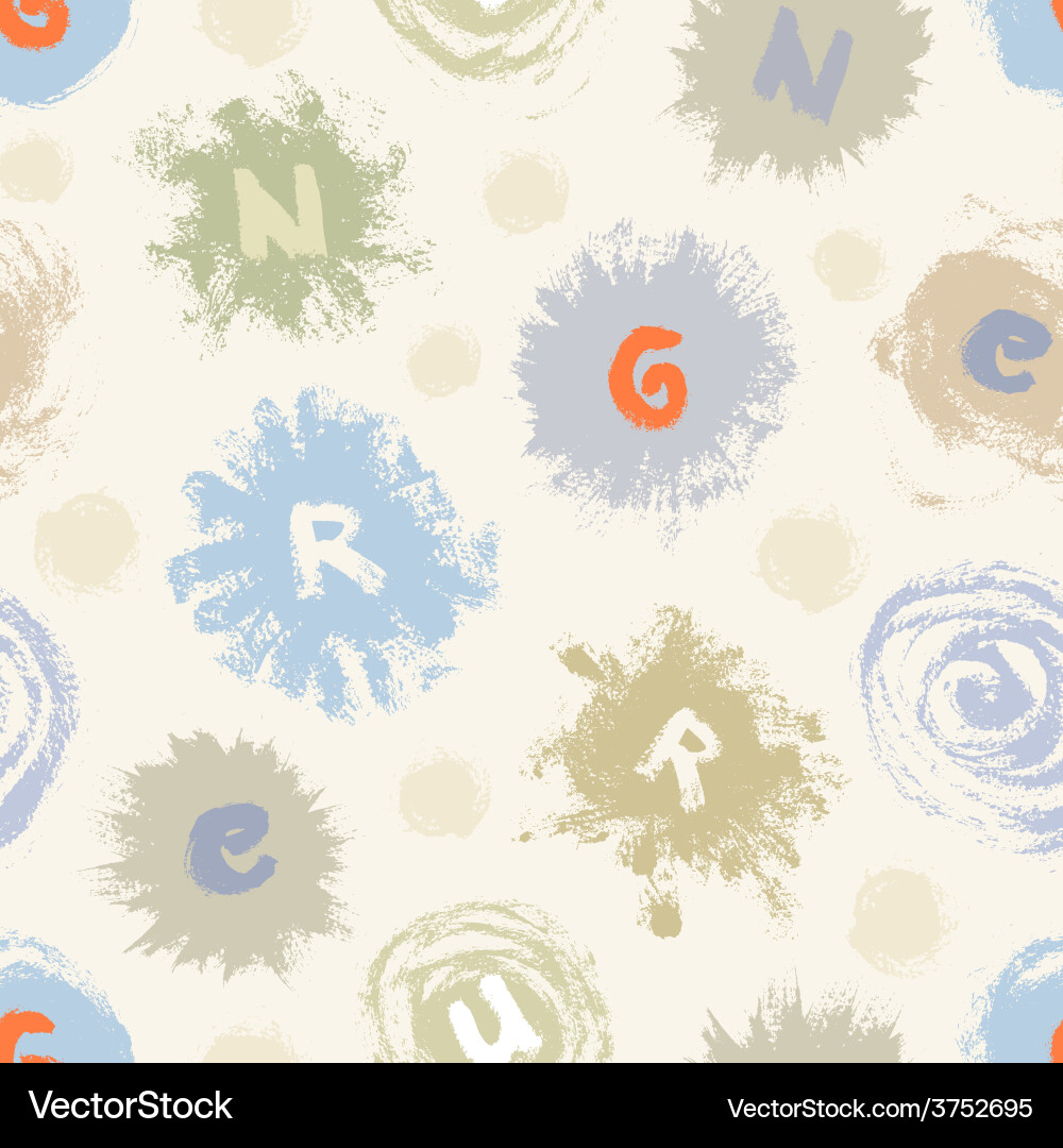 Abstract seamless pattern with paint blots vector image