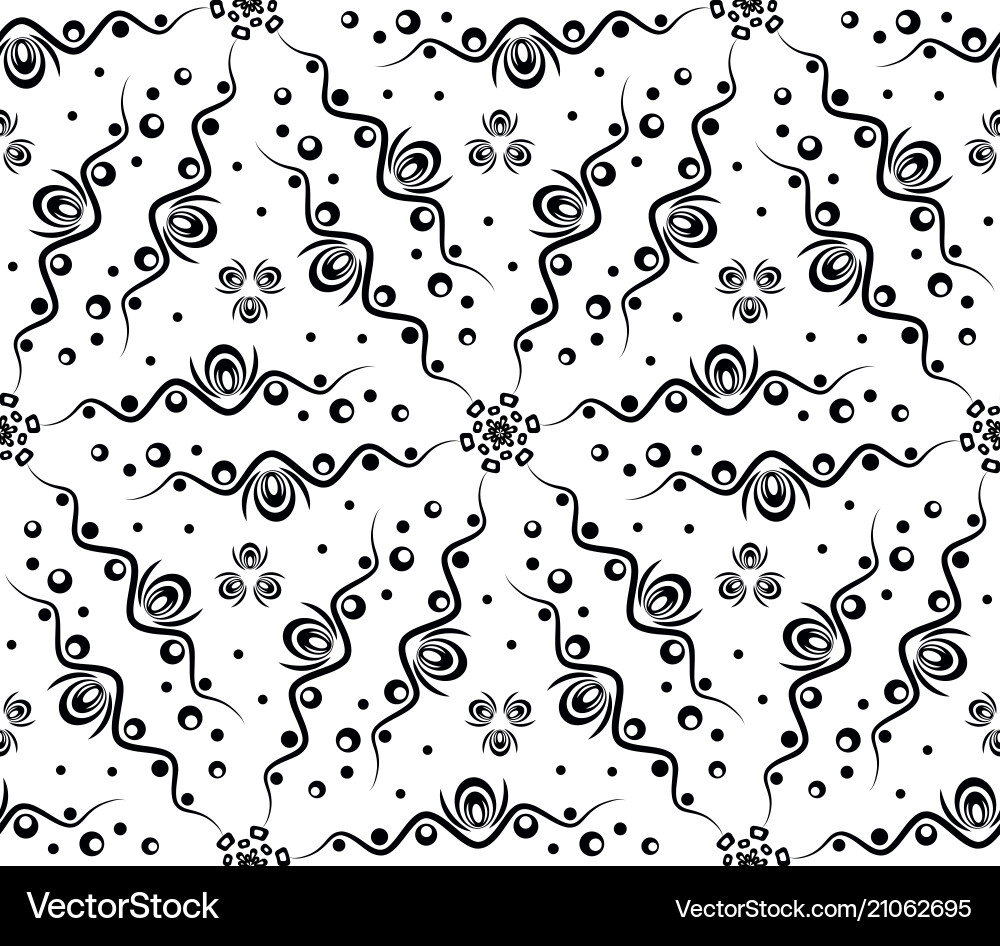 Abstract Wave and Circle Pattern Vector Image