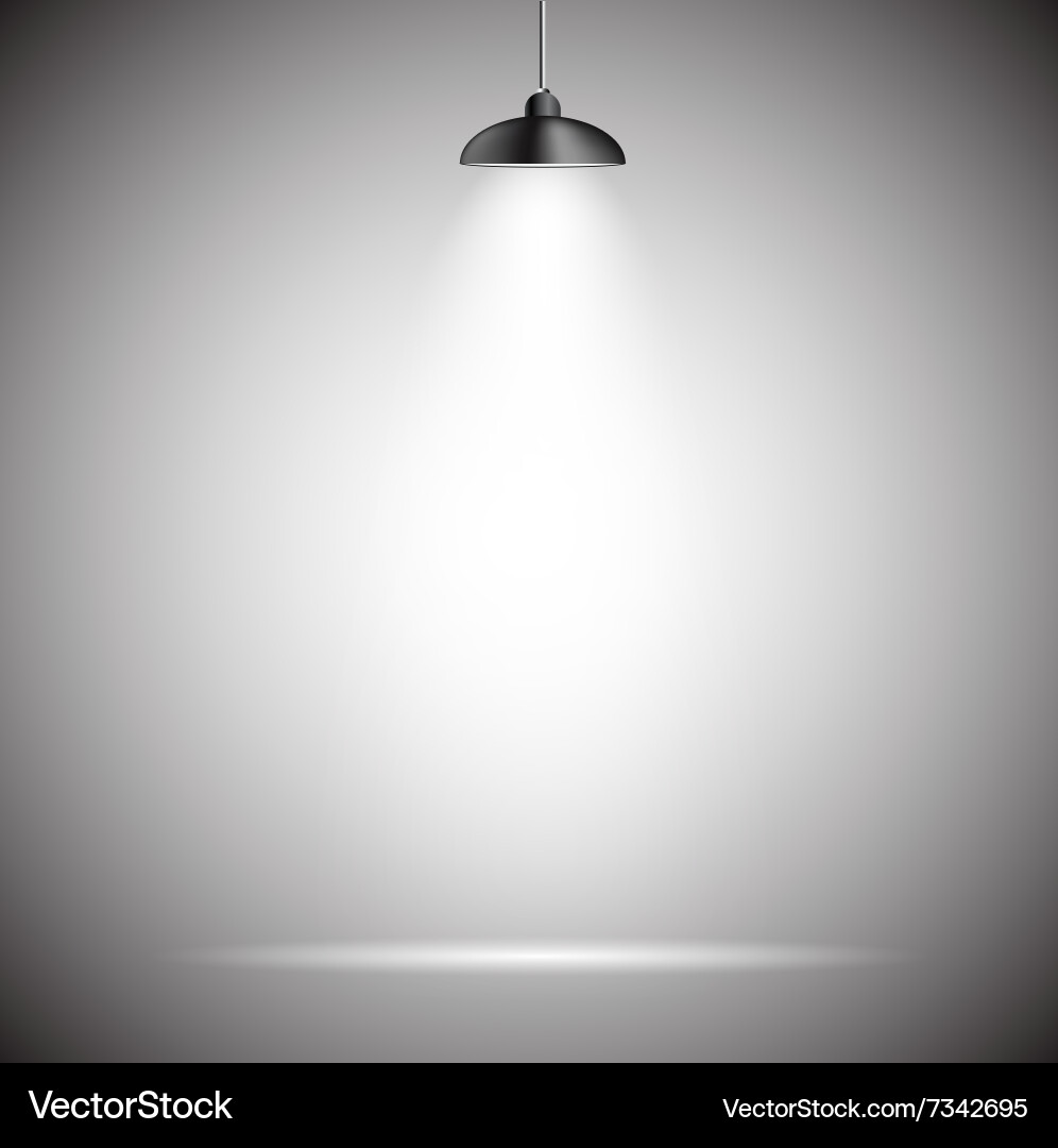 Background with lighting lamp empty space vector image