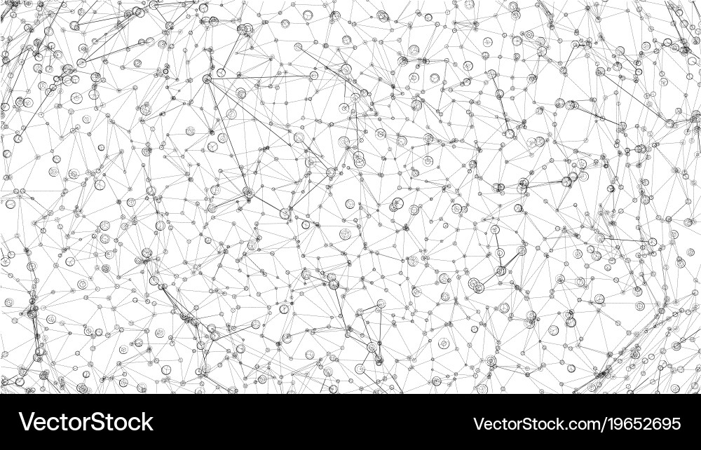 Global network connections with points and lines Vector Image