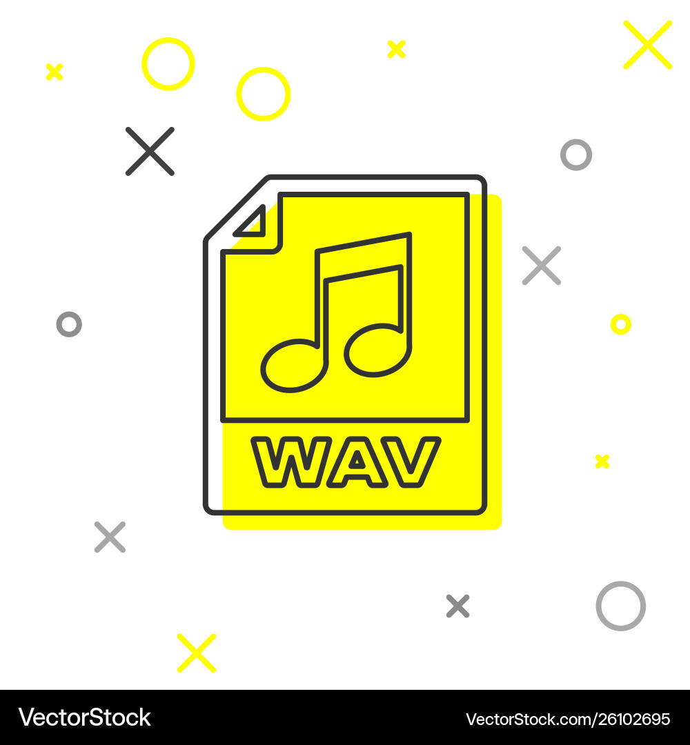 Grey wav file document icon download button Grey wav file document icon download button vector image