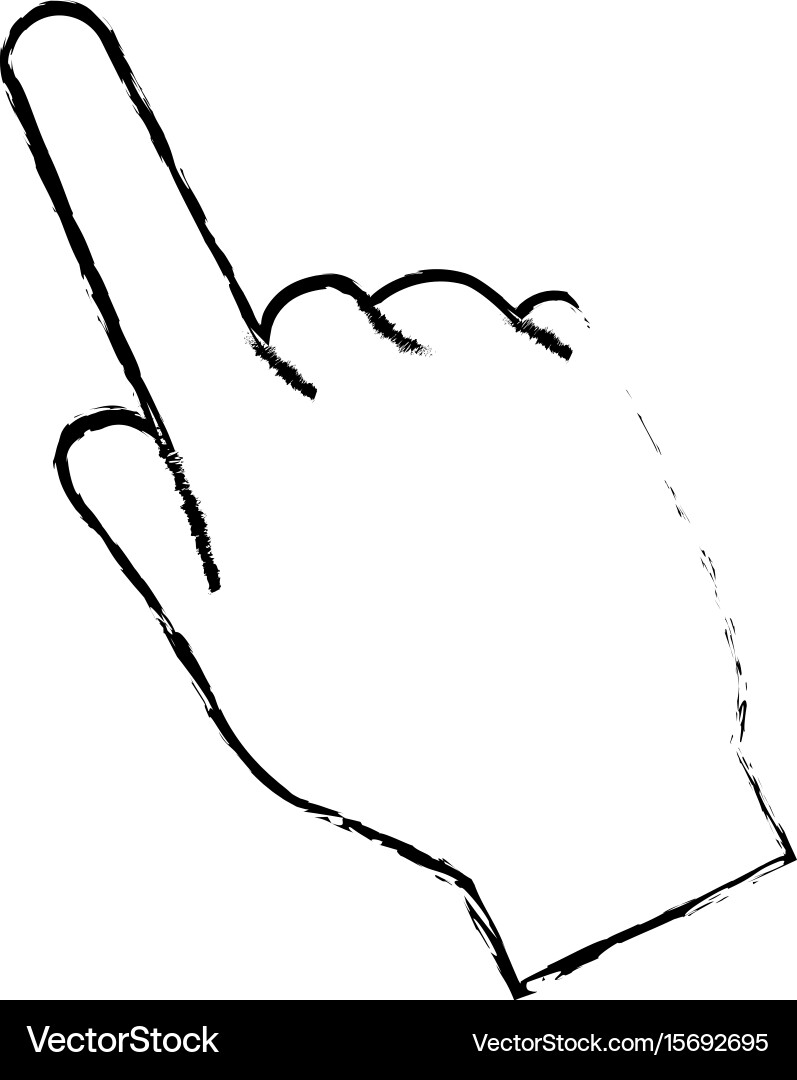 Hand pointing finger cursor icon vector image