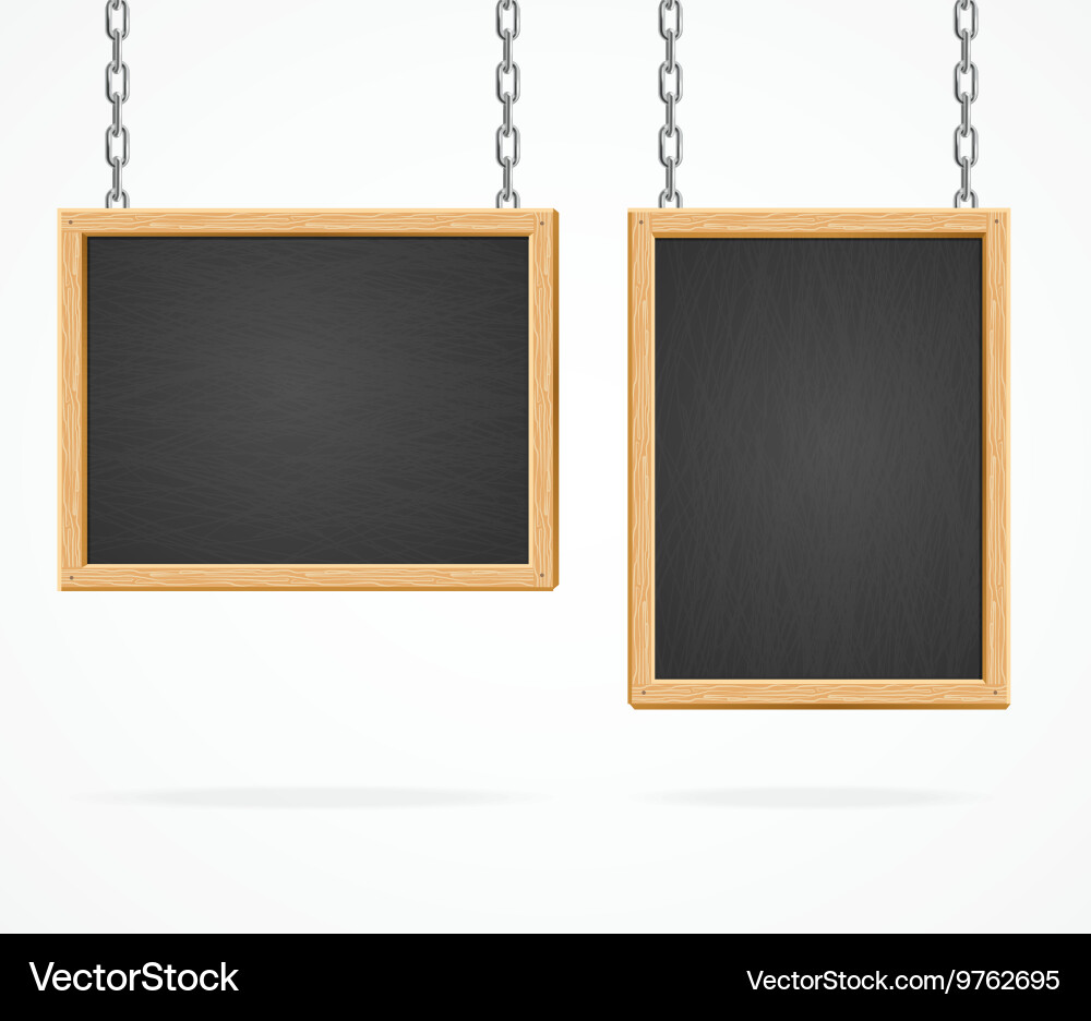 Isolated Blackboard Sign on White Background Vector Image