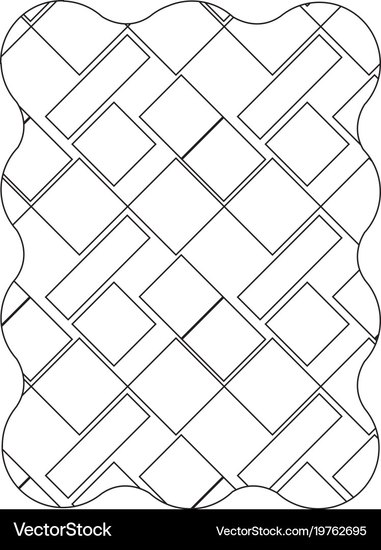 Line figure with pattern geometric shapes vector image