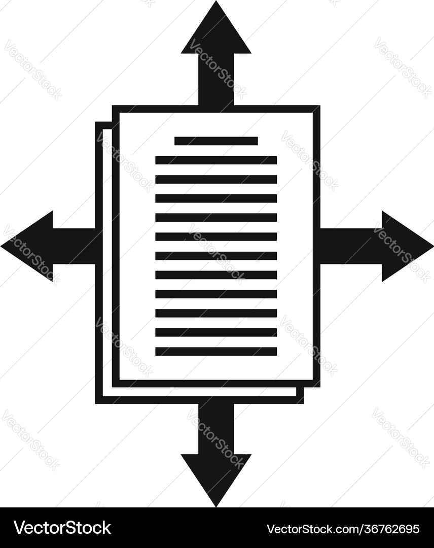 Page restructuring icon simple style Page restructuring icon simple style vector image