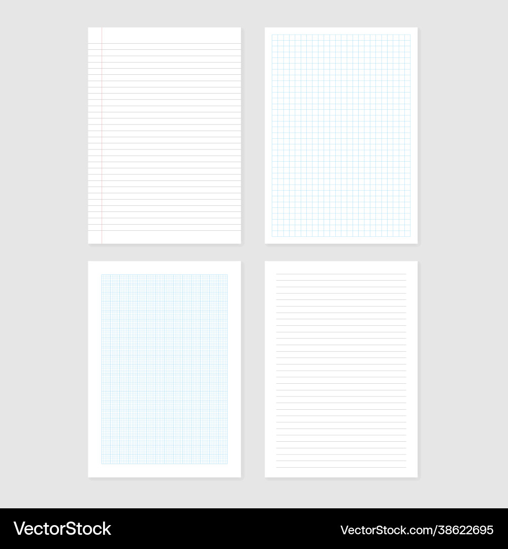 Paper sheets collection a4 format Paper sheets collection a4 format vector image