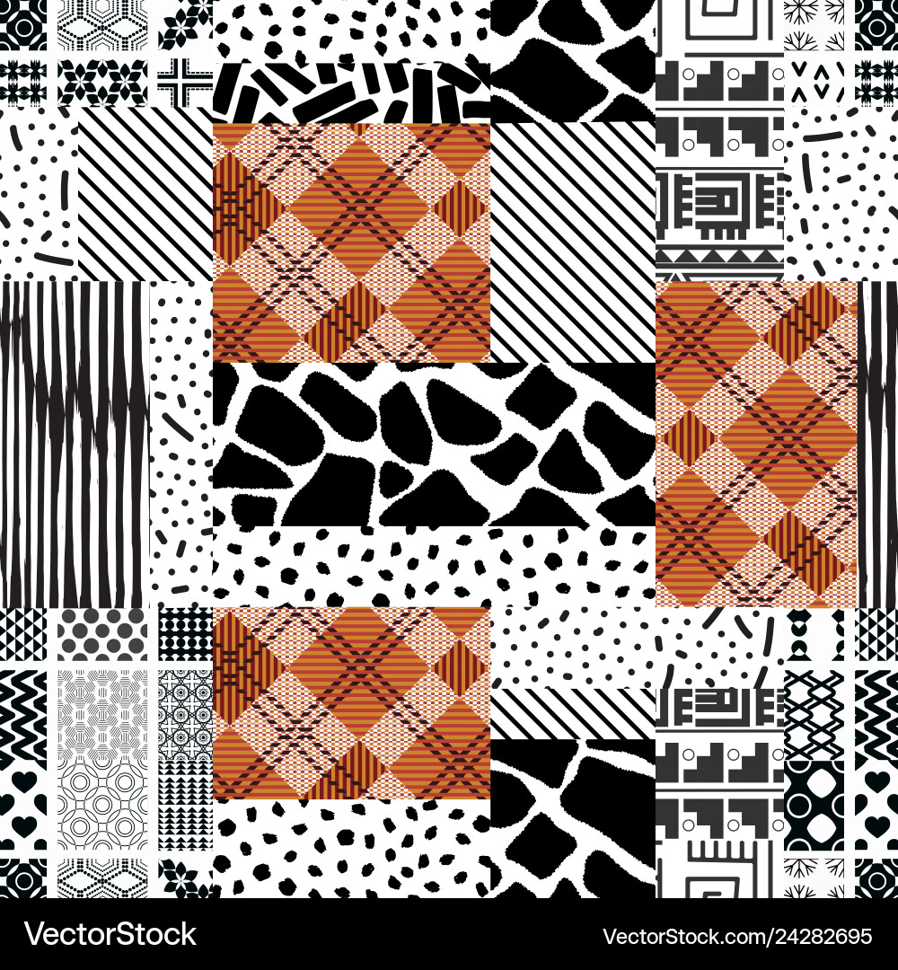 Patchwork seamless texture Patchwork seamless texture vector image