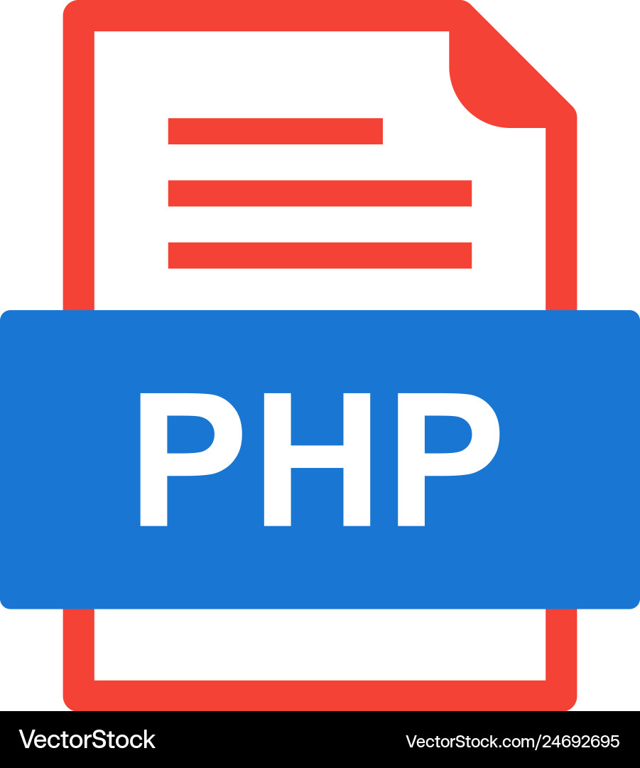 Php Datei Dokument Symbol Vektorbild