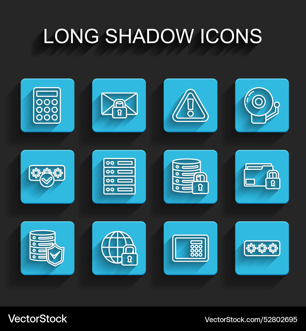 Set line server with shield global lockdown Set line server with shield global lockdown vector image