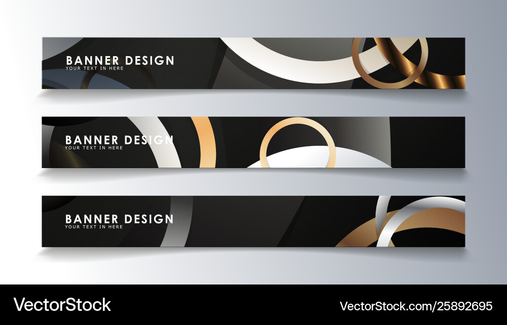 Set rectangular banner with a circle background Set rectangular banner with a circle background vector image