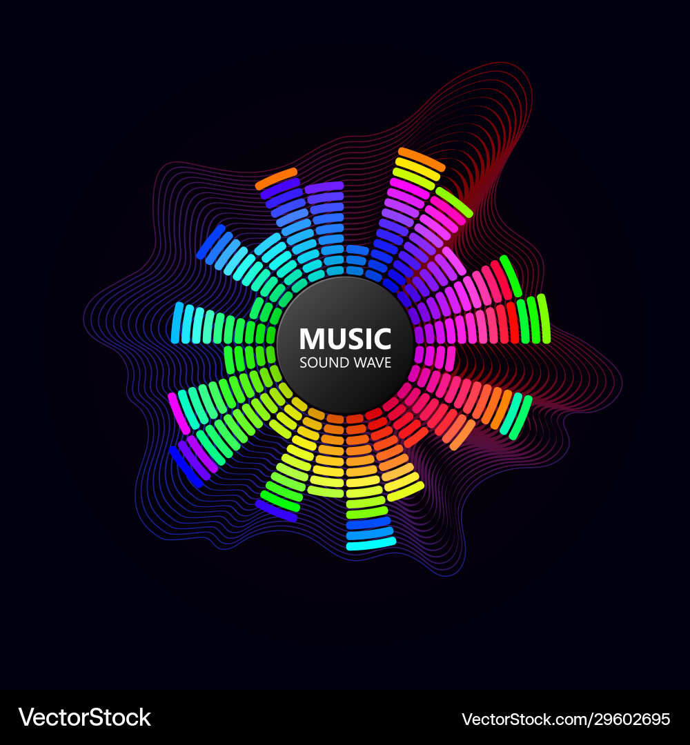 Sound wave radial equalizer dynamic volume Sound wave radial equalizer dynamic volume vector image