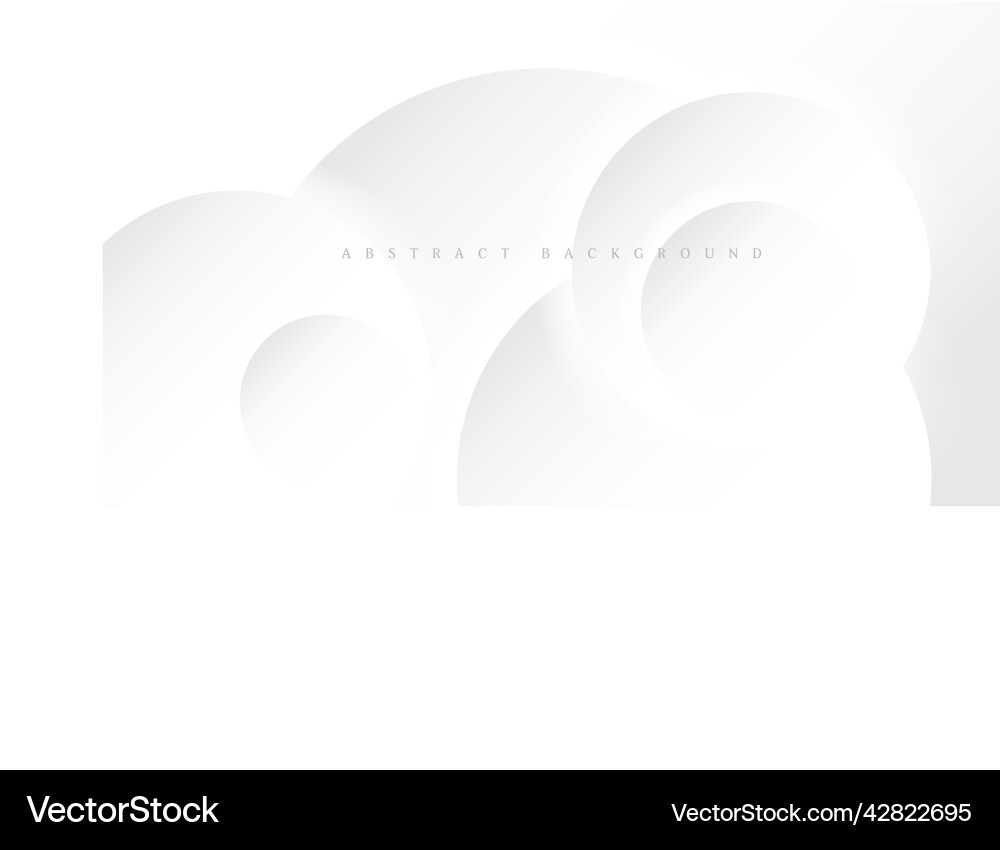 White abstract background with circle shapes White abstract background with circle shapes vector image