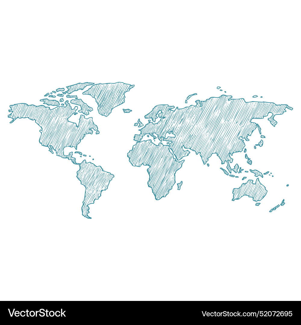 World map stripe editable color and size eps file vector image