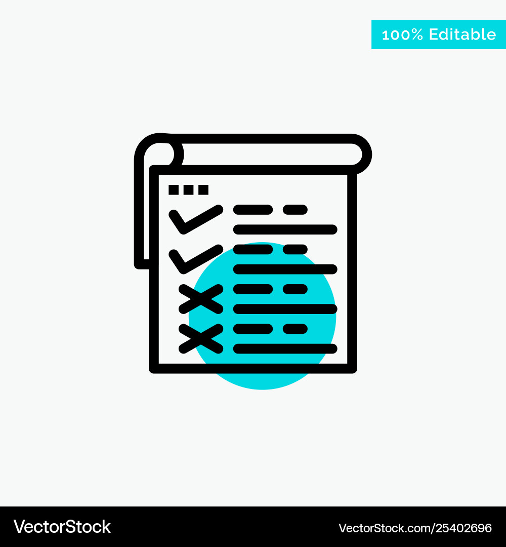 Checklist testing report qa turquoise highlight Checklist testing report qa turquoise highlight vector image